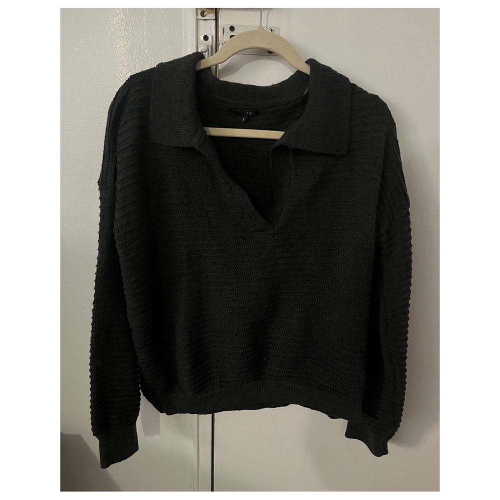 Gray Papermoon sweater with collar, Size S
